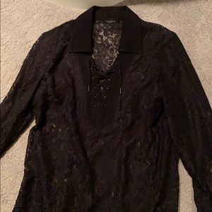 Lamarque lace-up blouse